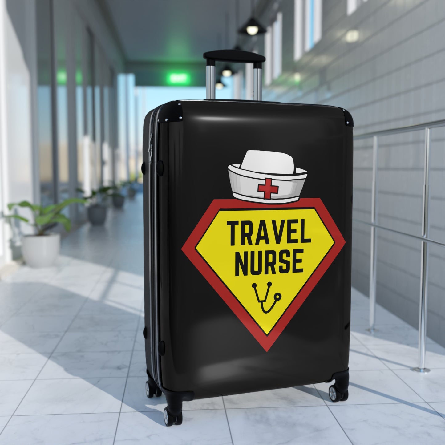 Travel Nurse Suitcase - Black