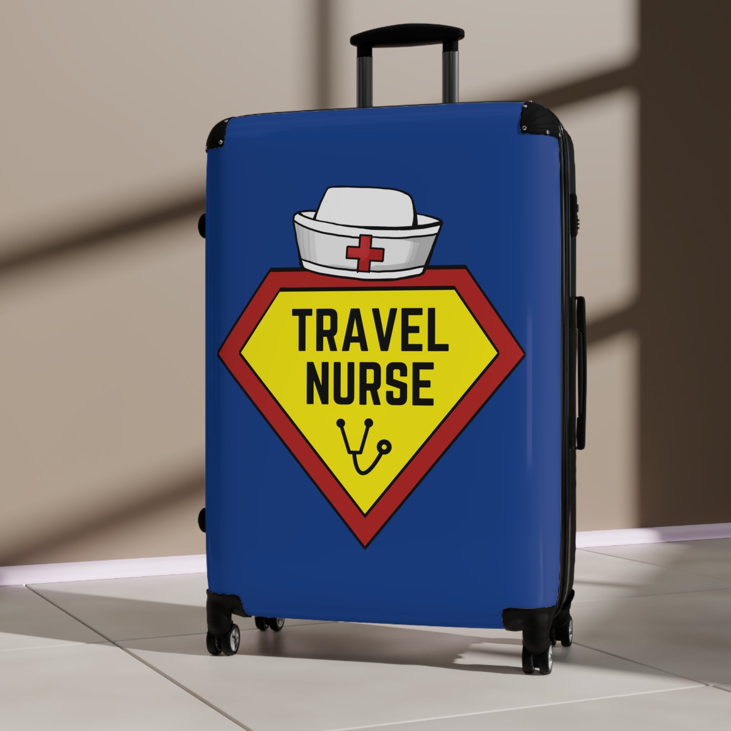 Travel Nurse Suitcase - Dark Blue