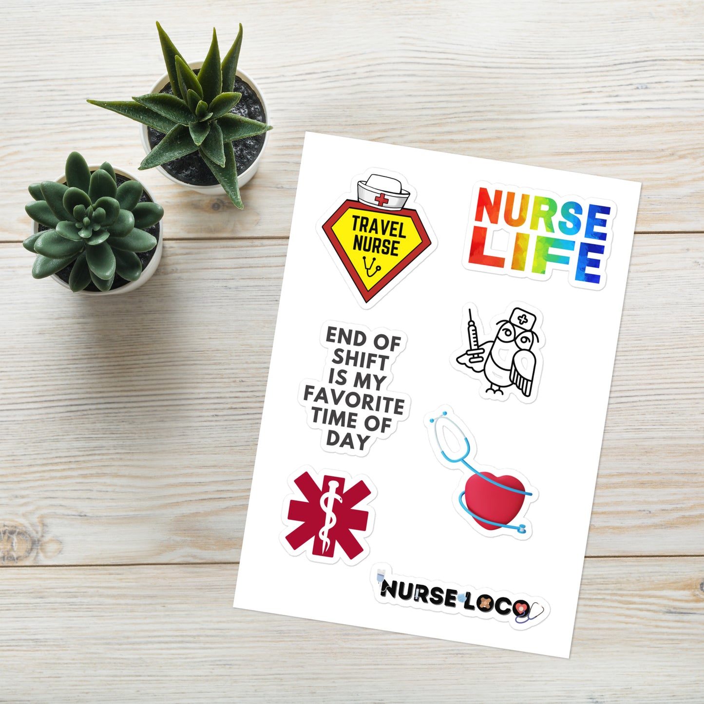 Nurse Loco Sticker sheet