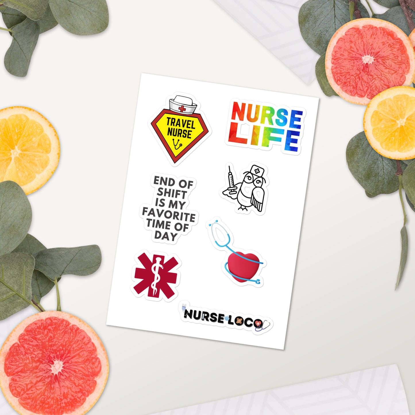 Nurse Loco Sticker sheet
