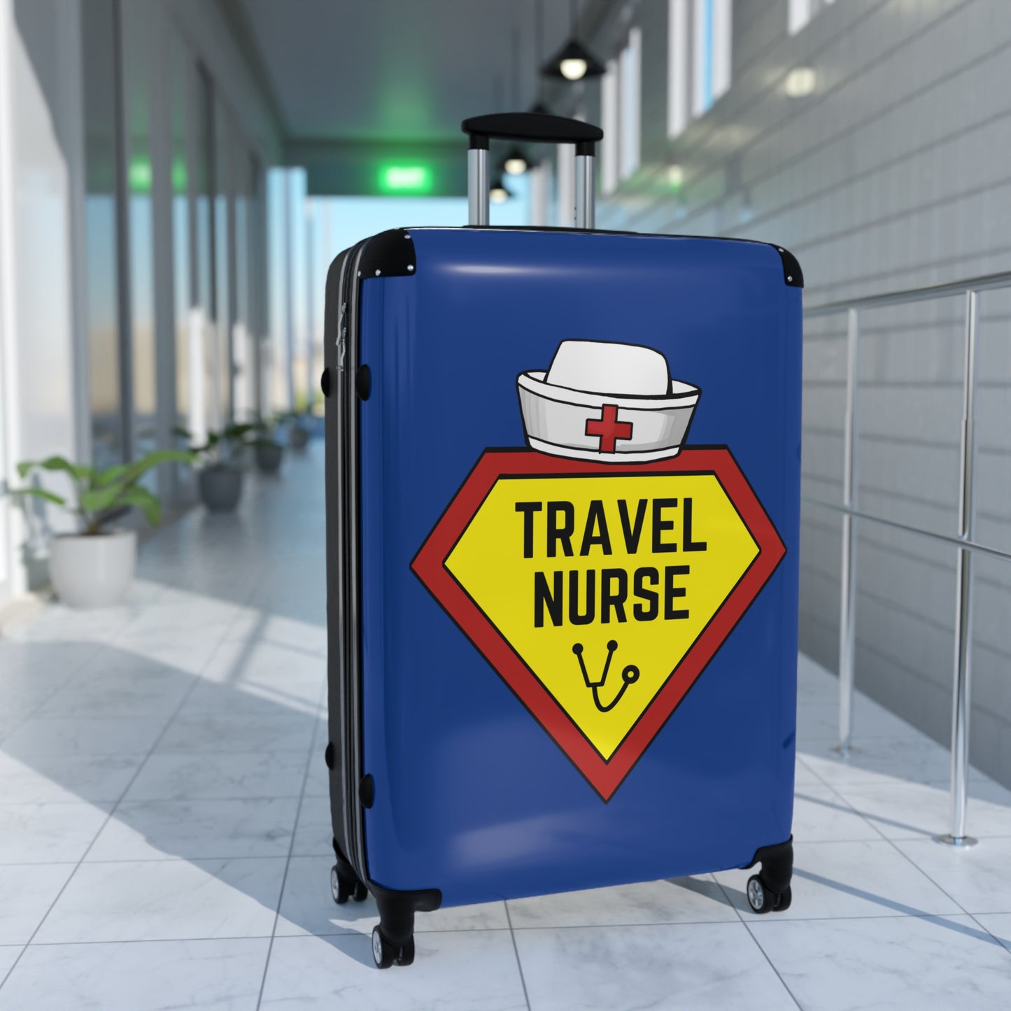 Travel Nurse Suitcase - Dark Blue