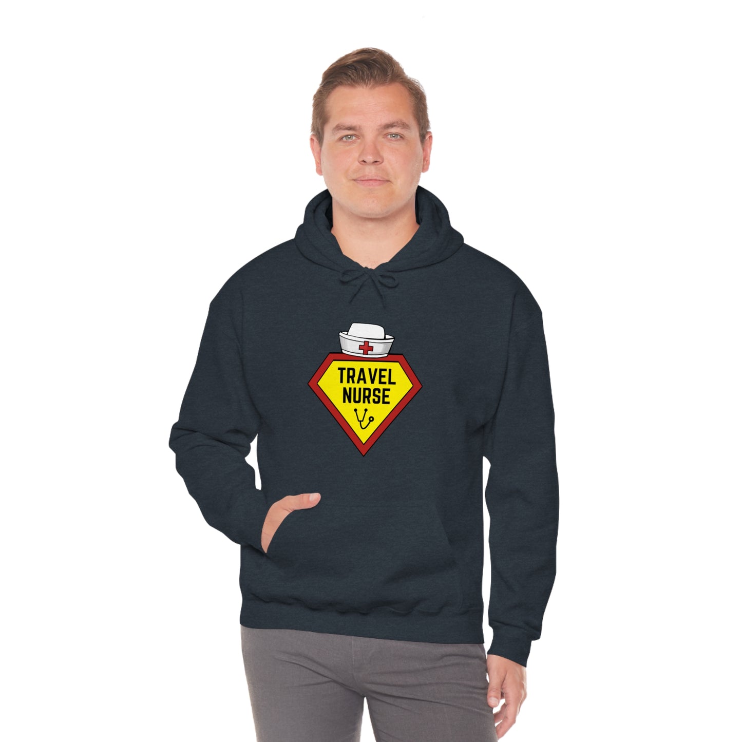 Travel Nurse Hero Unisex Heavy Blend™ Hooded Sweatshirt