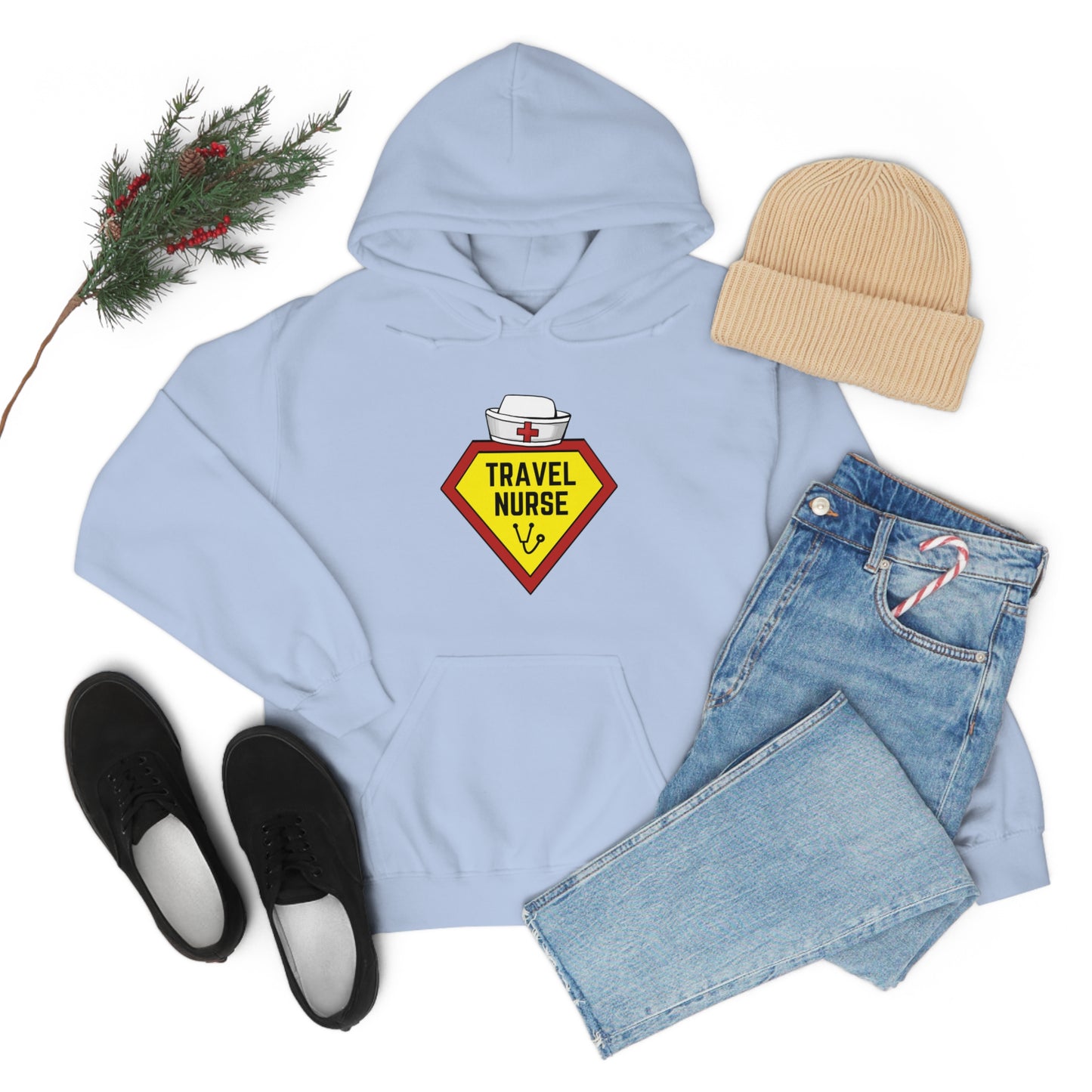 Travel Nurse Hero Unisex Heavy Blend™ Hooded Sweatshirt
