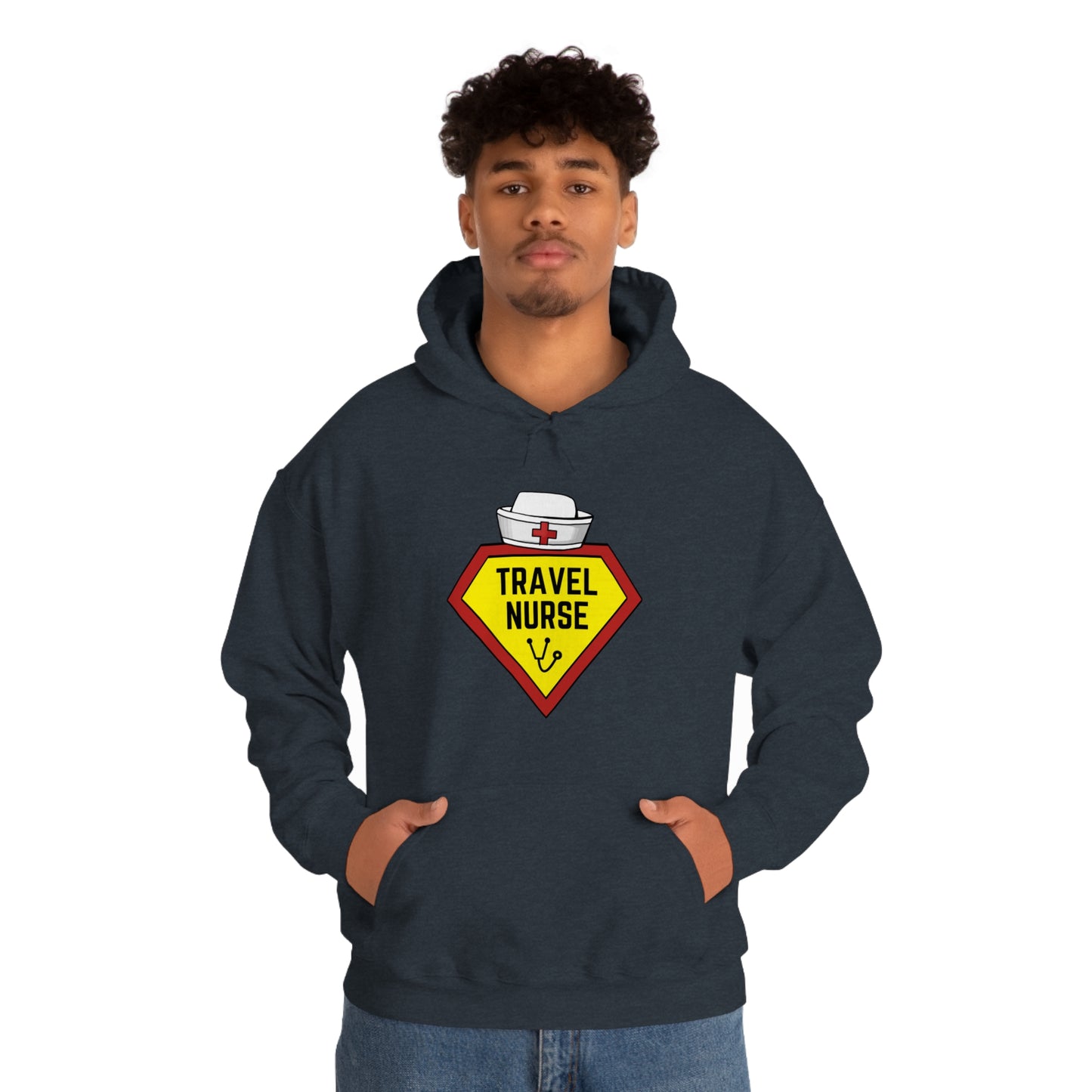 Travel Nurse Hero Unisex Heavy Blend™ Hooded Sweatshirt
