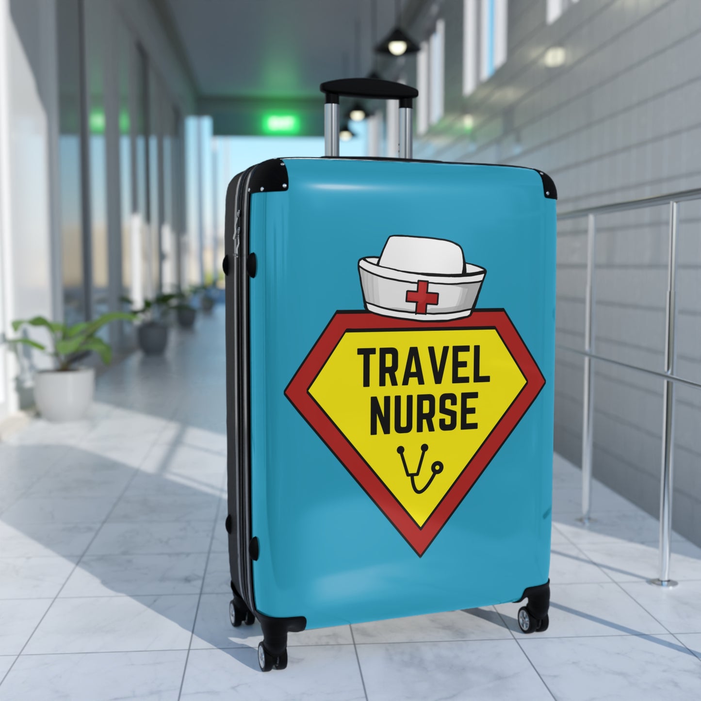 Travel Nurse Suitcase - Turquoise