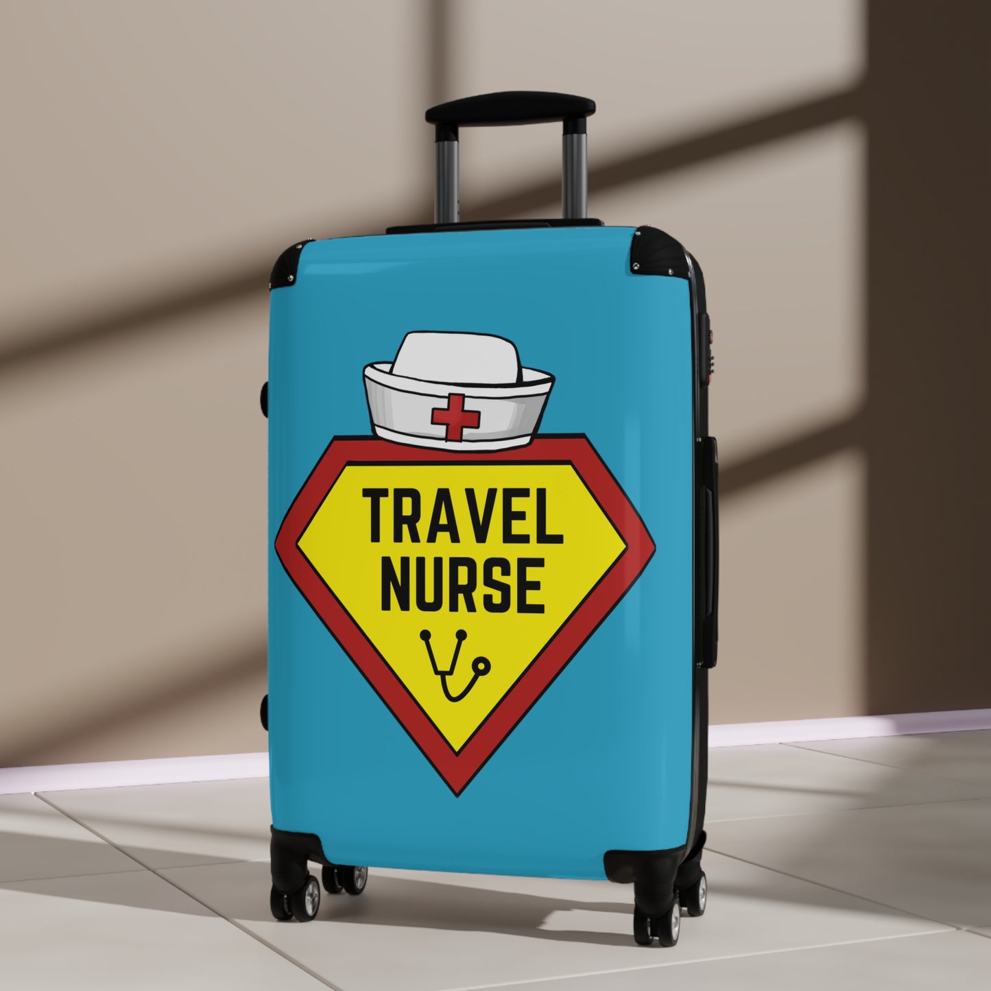Travel Nurse Suitcase - Turquoise