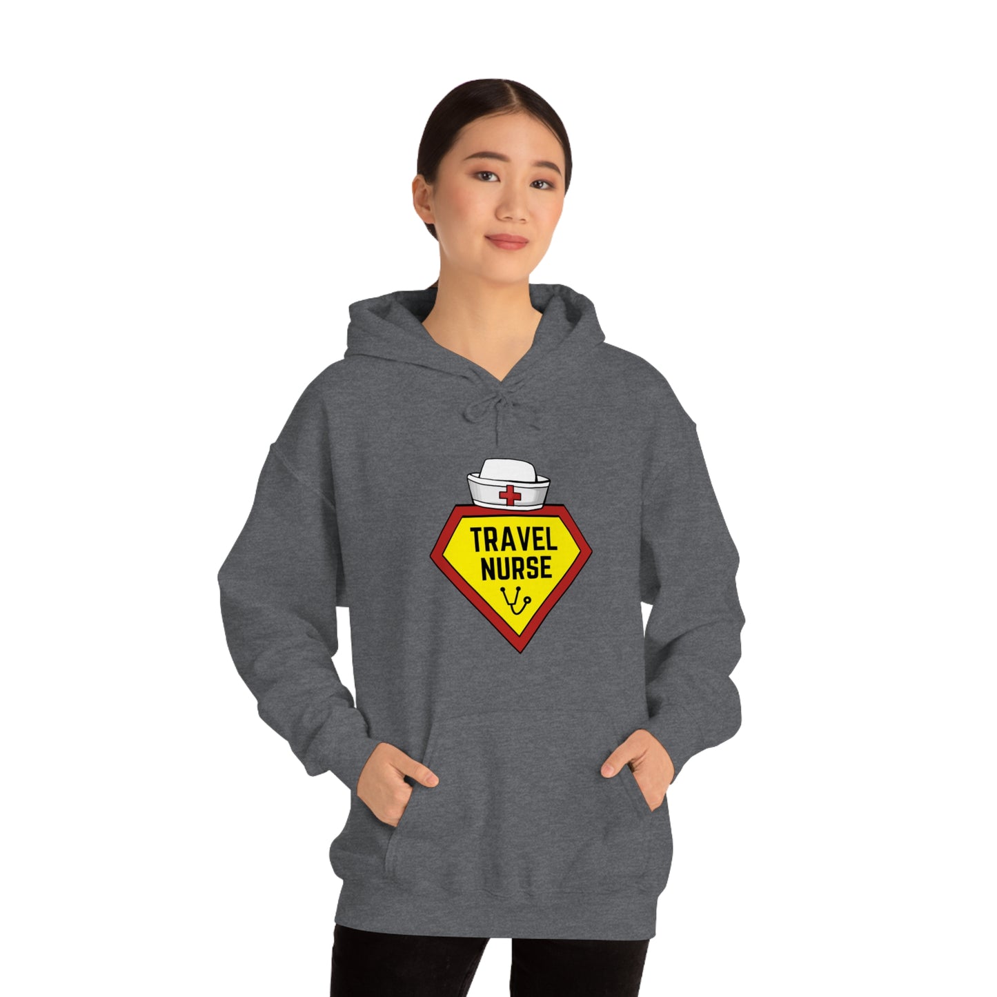Travel Nurse Hero Unisex Heavy Blend™ Hooded Sweatshirt