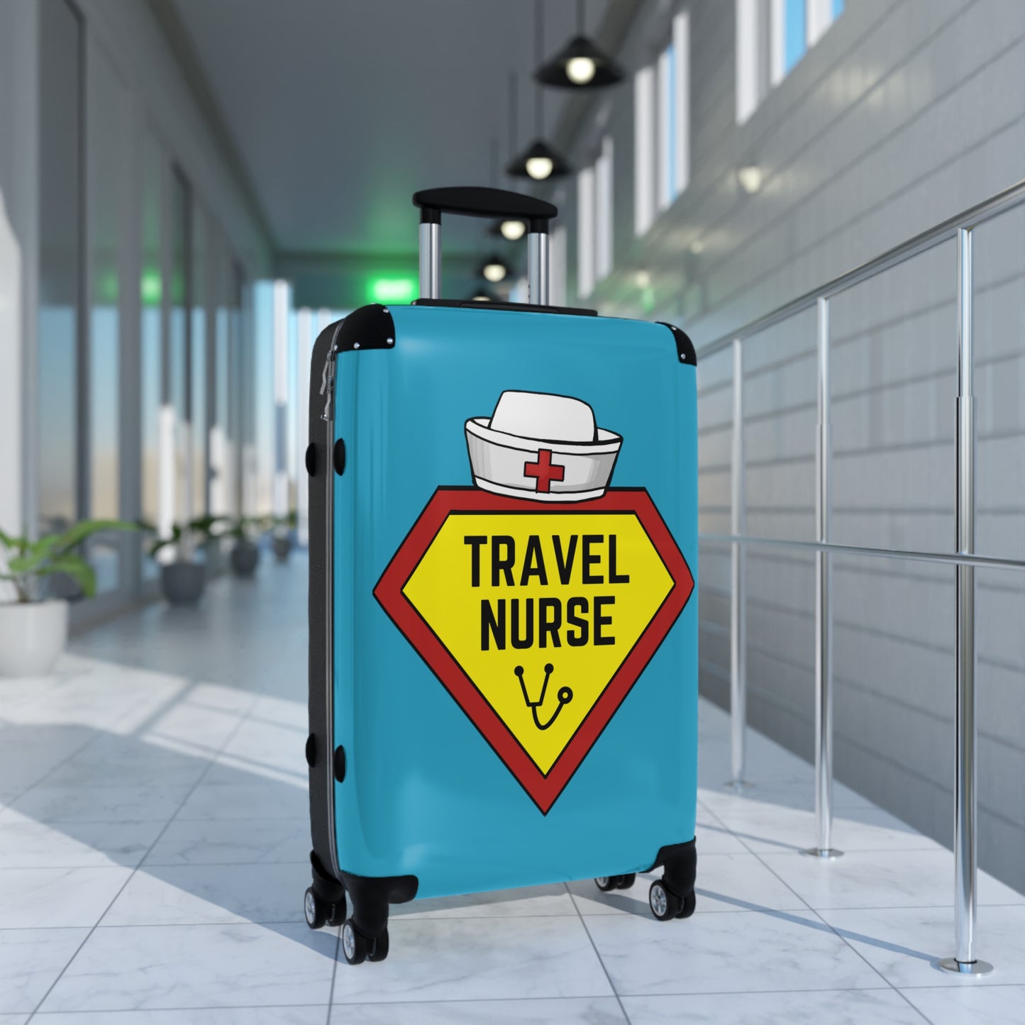 Travel Nurse Suitcase - Turquoise