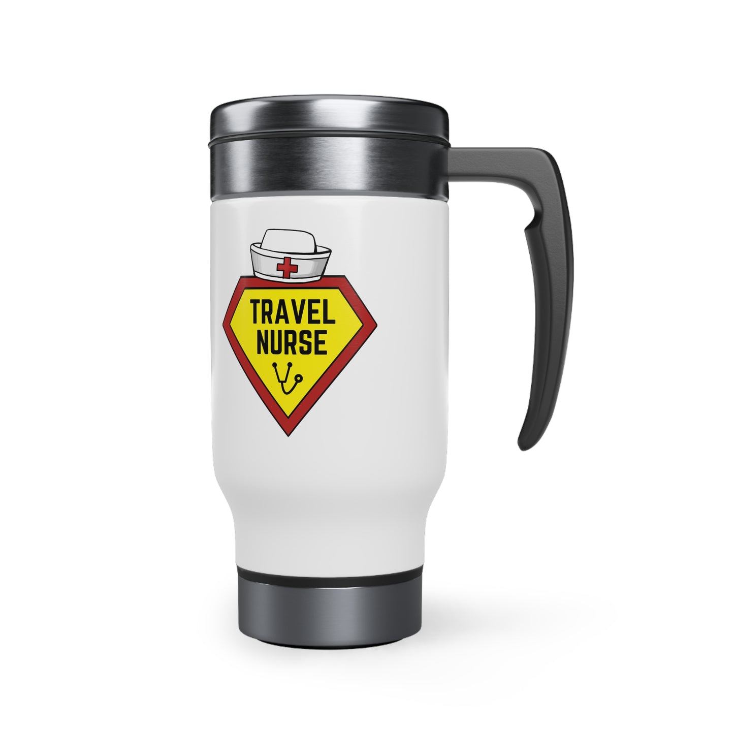 Travel Nurse Stainless Steel Travel Mug with Handle, 14oz