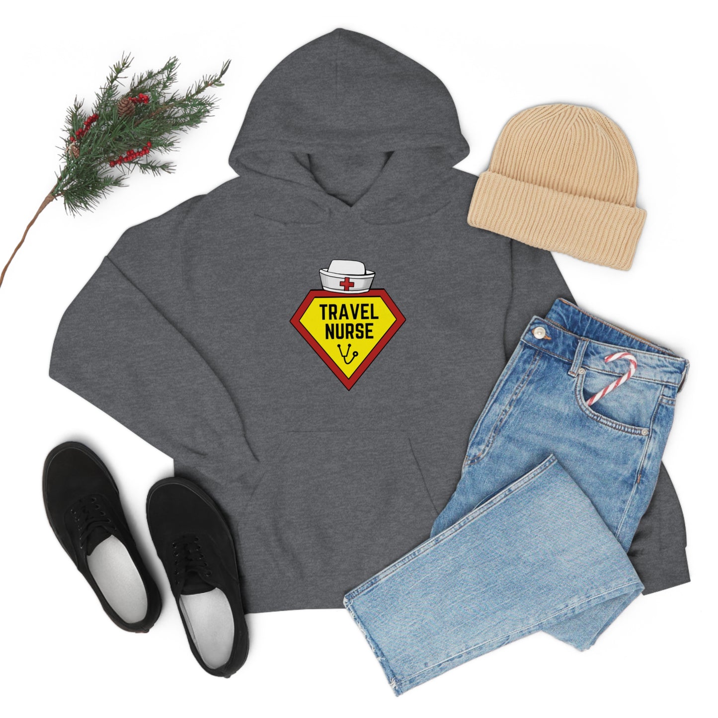 Travel Nurse Hero Unisex Heavy Blend™ Hooded Sweatshirt