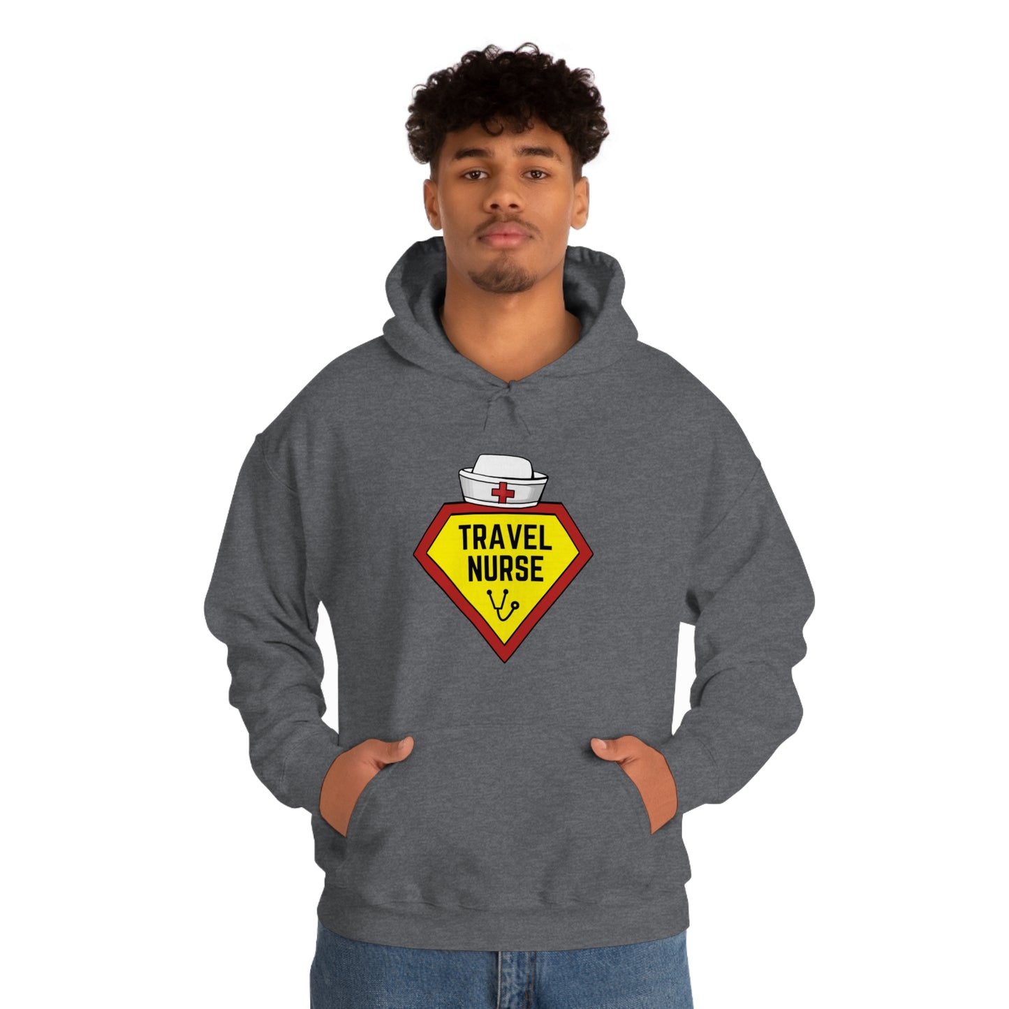 Travel Nurse Hero Unisex Heavy Blend™ Hooded Sweatshirt