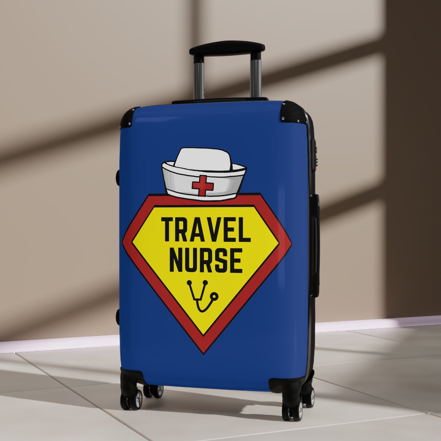 Travel Nurse Suitcase - Dark Blue