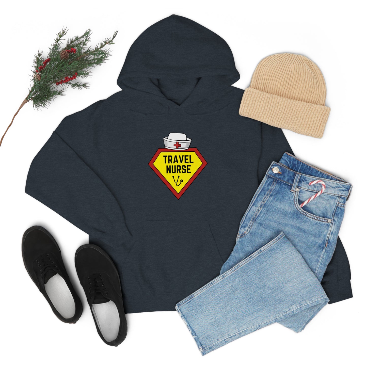 Travel Nurse Hero Unisex Heavy Blend™ Hooded Sweatshirt