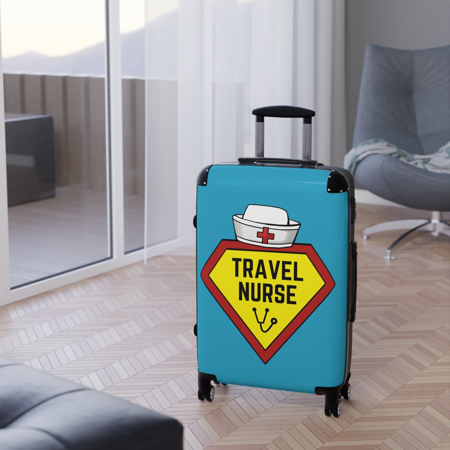 Travel Nurse Suitcase - Turquoise