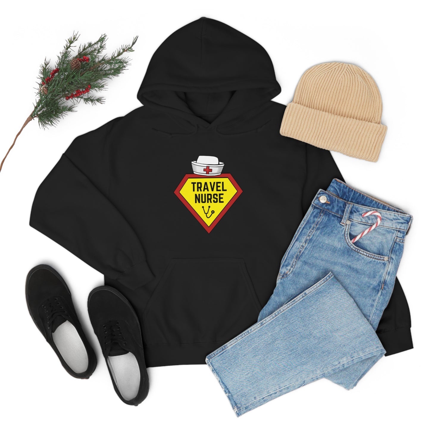 Travel Nurse Hero Unisex Heavy Blend™ Hooded Sweatshirt
