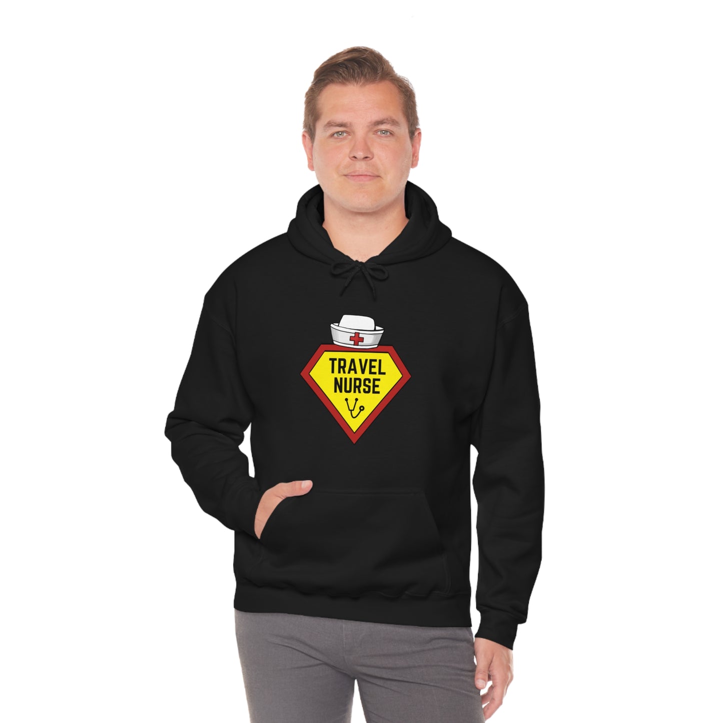 Travel Nurse Hero Unisex Heavy Blend™ Hooded Sweatshirt