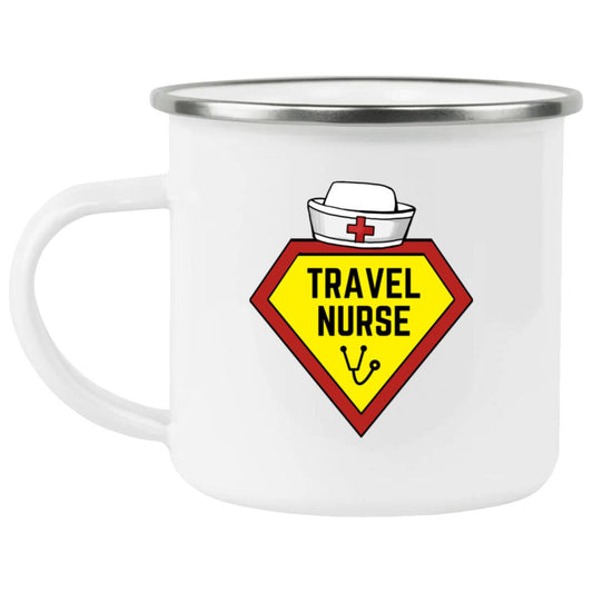 Travel Nurse Enamel Camping Mug
