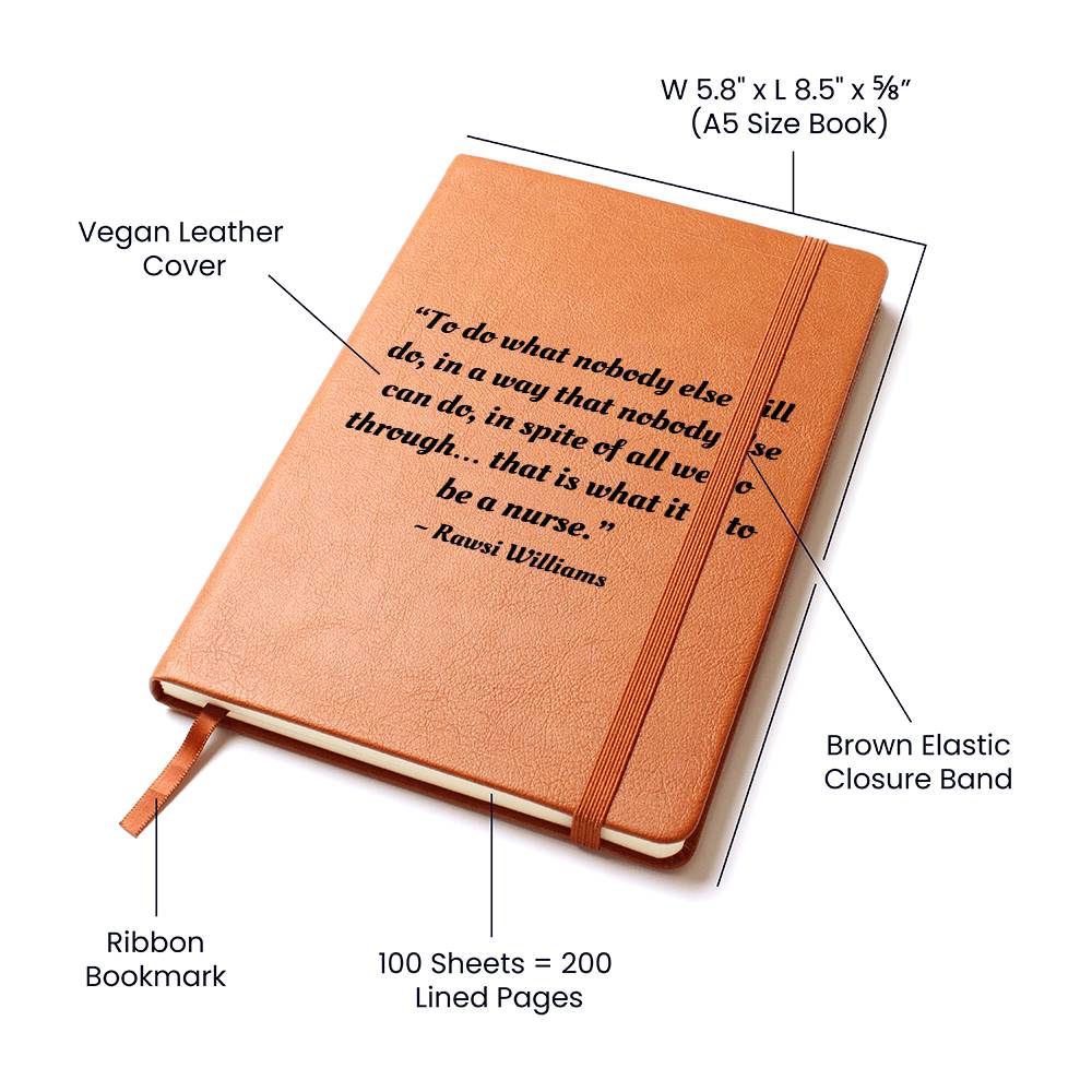 Inspirational Note Book for Nurses - To do what nobody else will do...