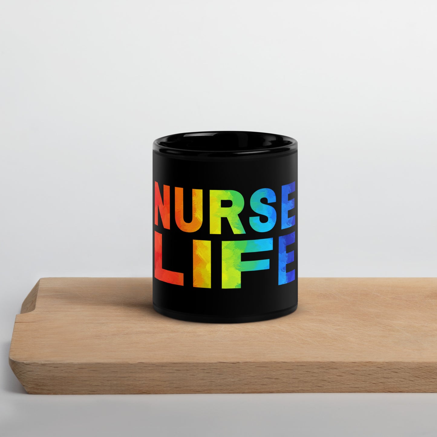 Nurse Life Black Glossy Mug