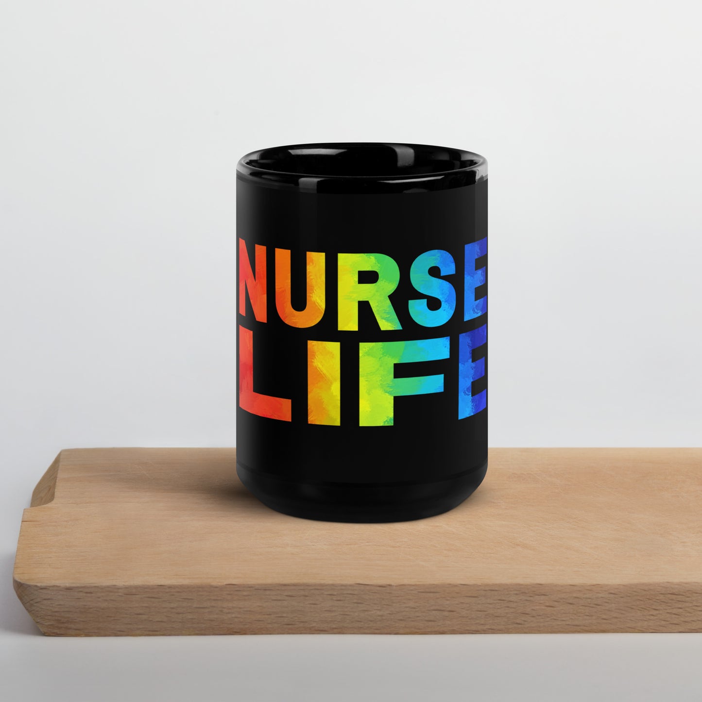 Nurse Life Black Glossy Mug