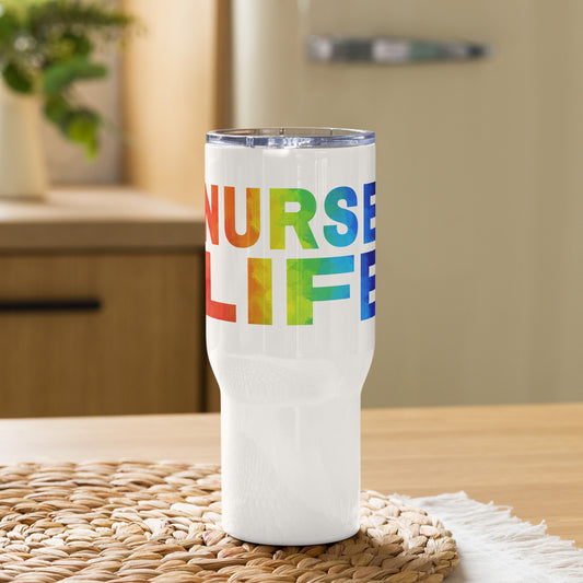 Nurse Life Travel mug with a handle