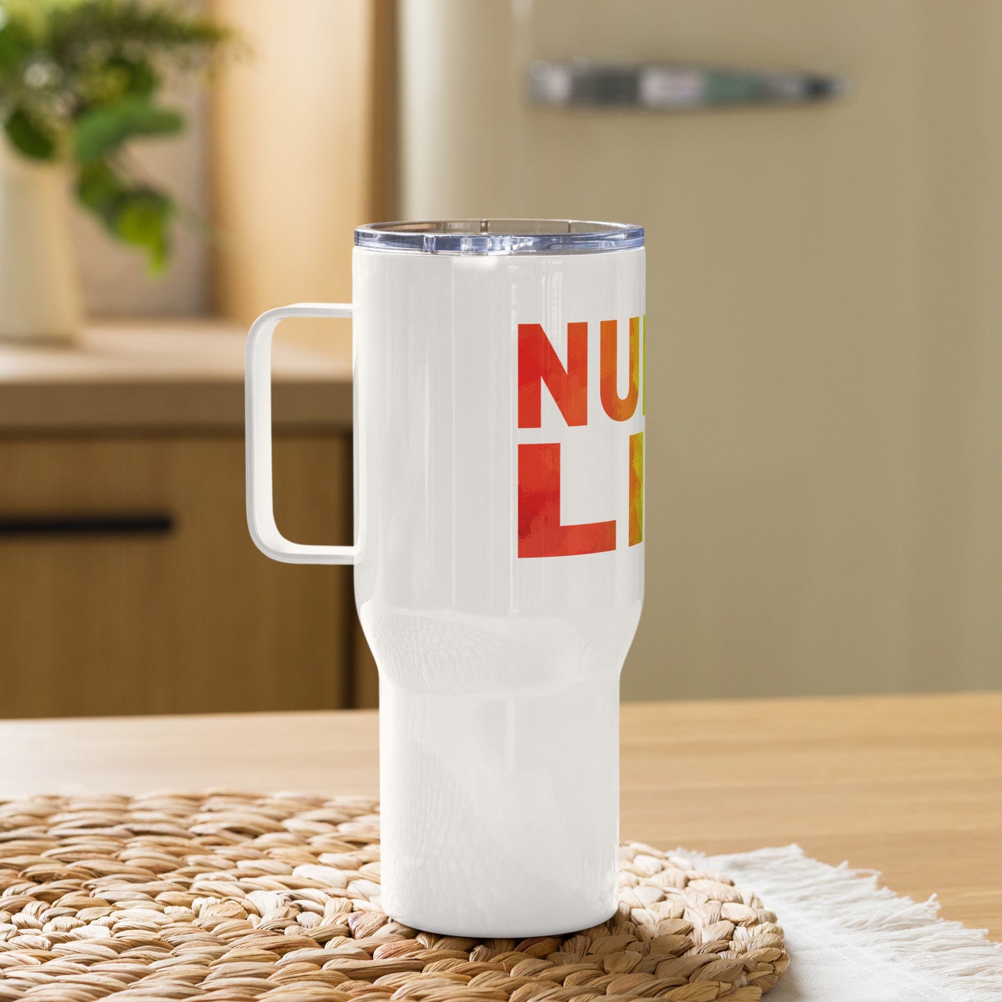 Nurse Life Travel mug with a handle