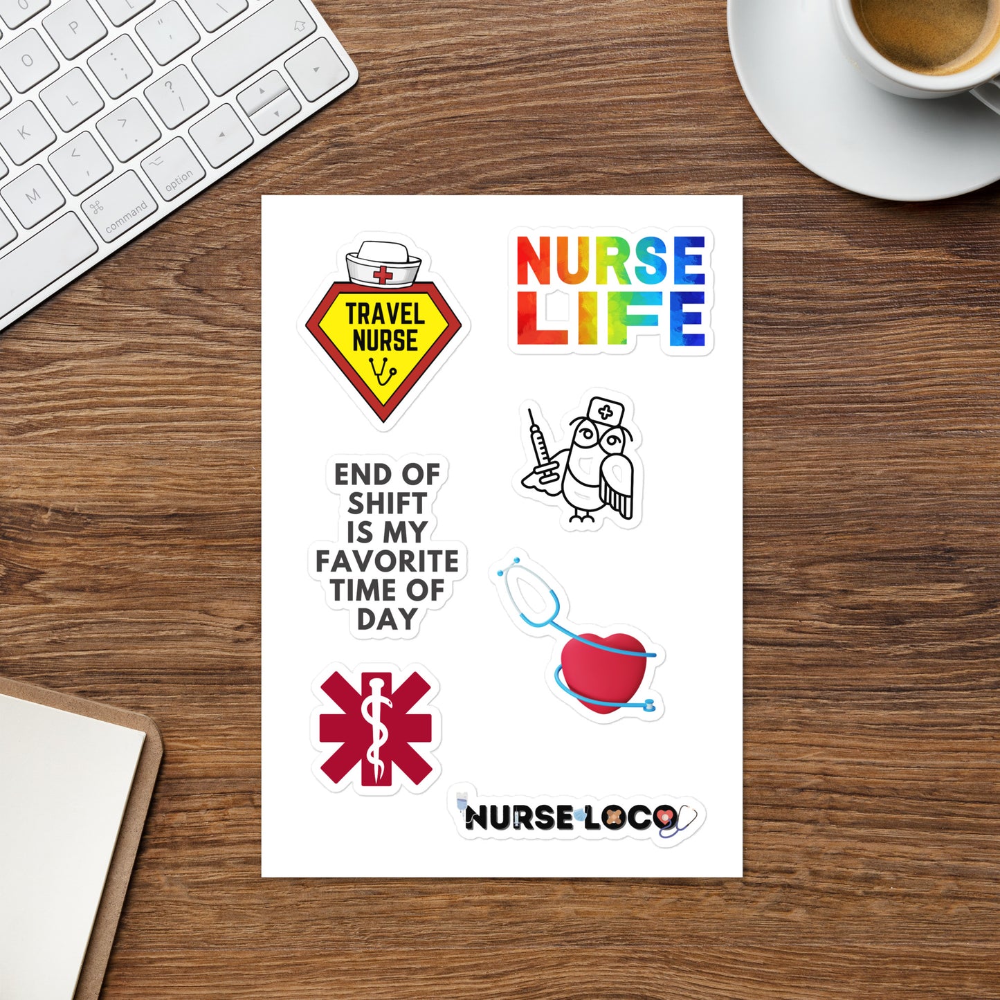 Nurse Loco Sticker sheet