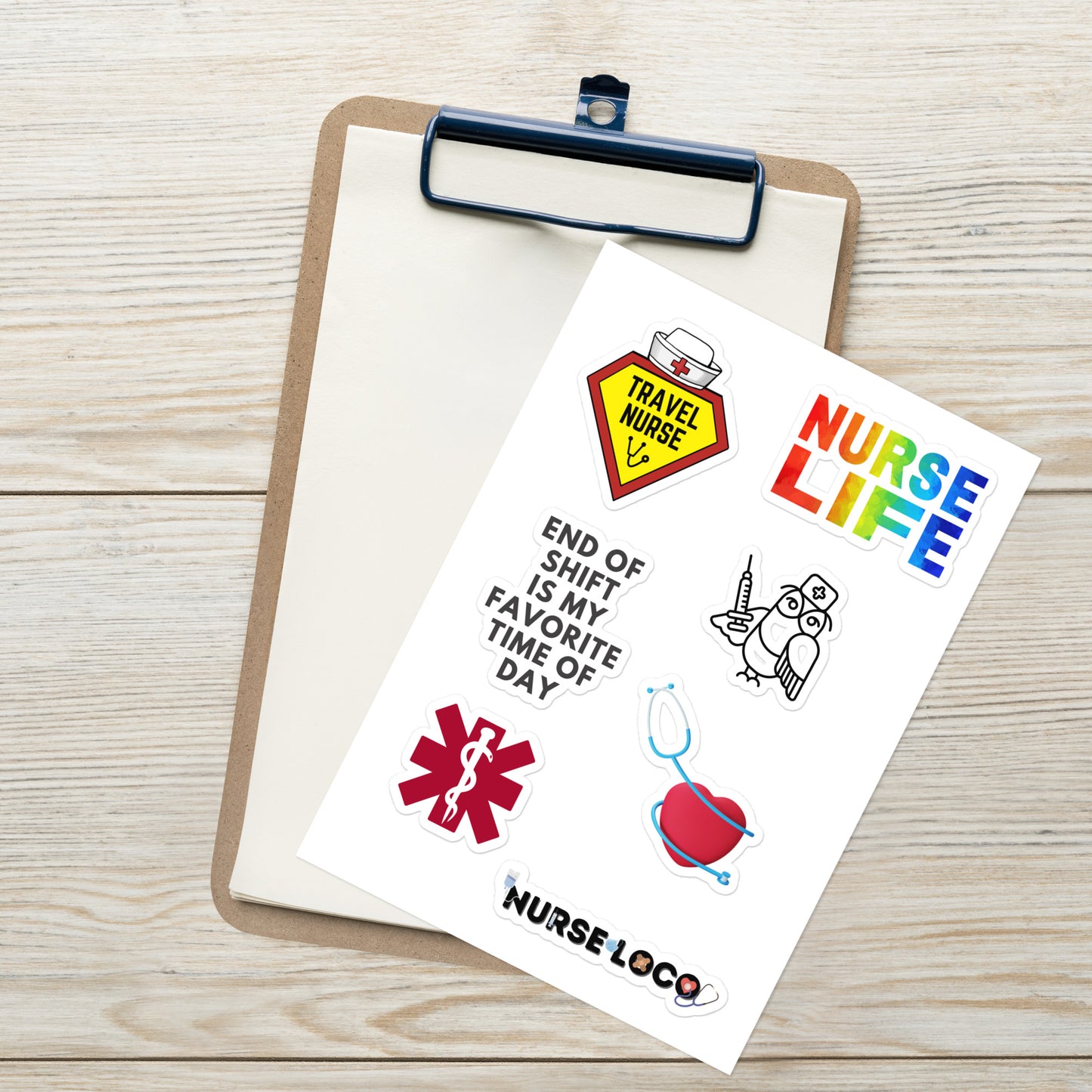 Nurse Loco Sticker sheet