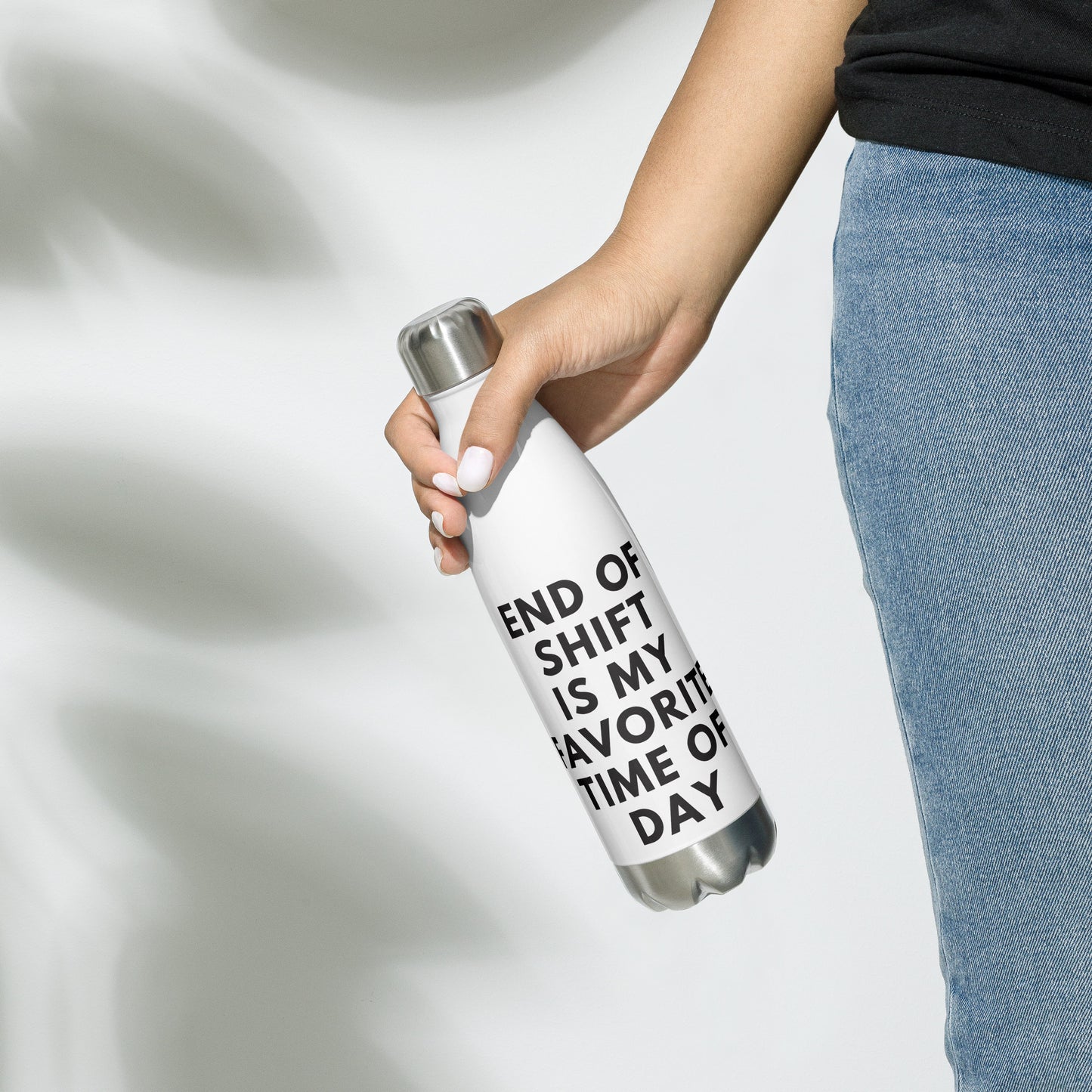 End of Shift Stainless Steel Water Bottle