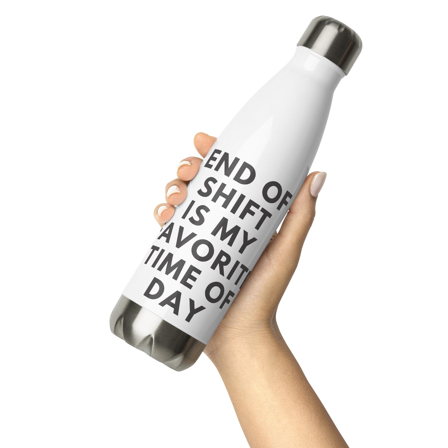 End of Shift Stainless Steel Water Bottle
