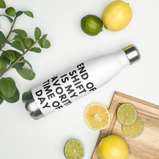 End of Shift Stainless Steel Water Bottle